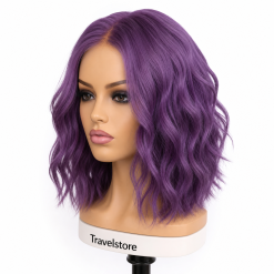 Travelstore Chestnut Brown Bob Wig — 10 Inch Wavy Lace Front