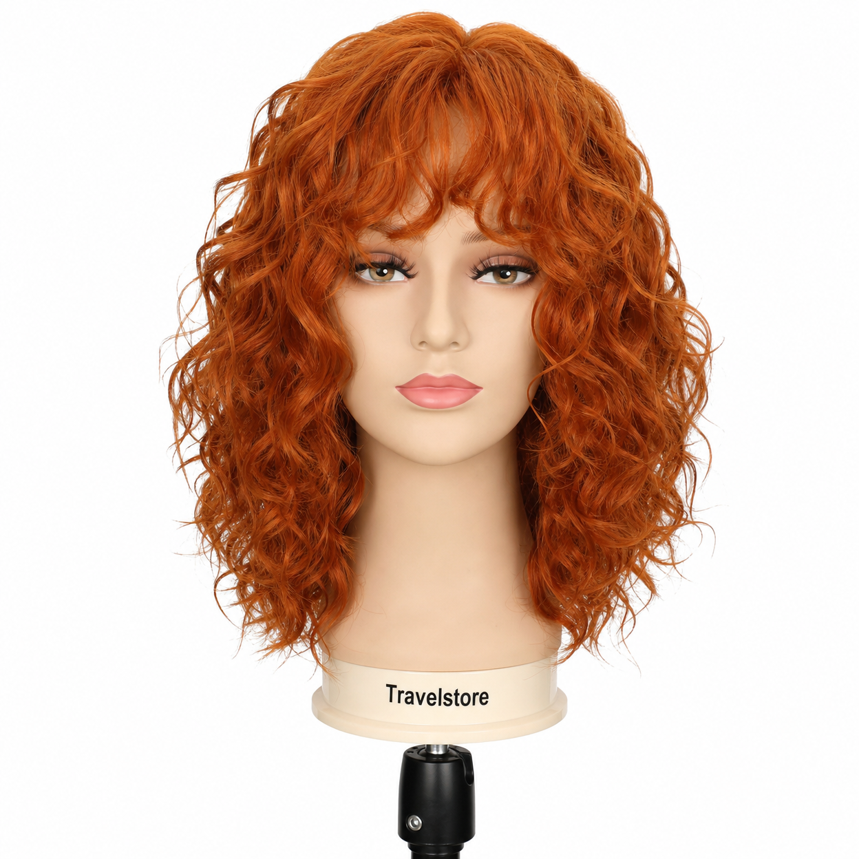 Travelstore Synthetic Fiber Straight Bob Wig — Heat Resistant 14 Inch