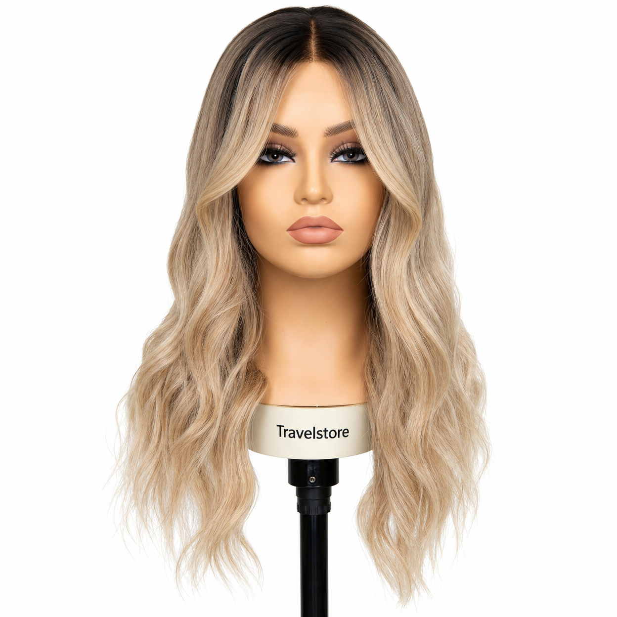 Travelstore Straight Lace Front Wig Red Color — 16 Inch Burgundy Red