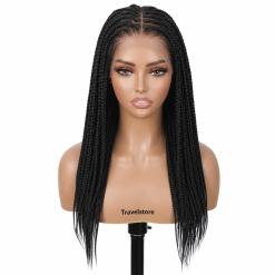 Travelstore Deep Curly 360 Lace Wig — 18 Inch Natural Black